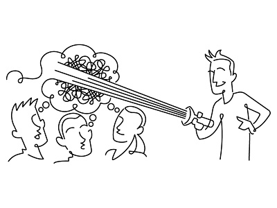 KITT – Brand Value Illustration (Clearing the fog) cartoon conceptual continuous line illustration london property simple vector