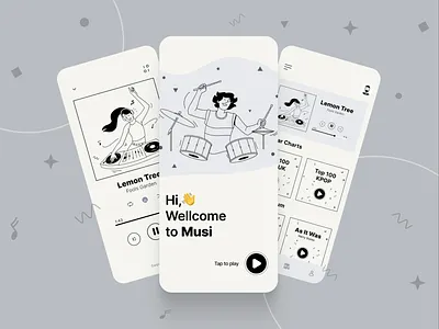 Music App Concept app concept design mobile ui