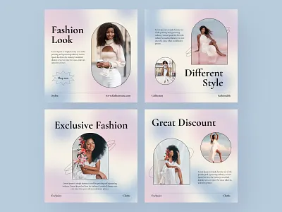 Social Media Template :: Fashion Domain branding design fashion graphic design illustration saas social media template template design ui