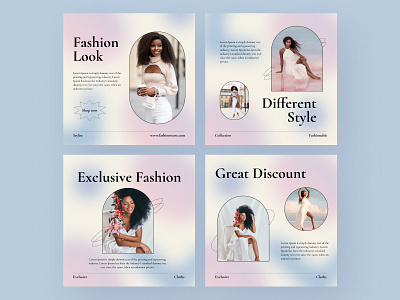 Social Media Template :: Fashion Domain branding design fashion graphic design illustration saas social media template template design ui
