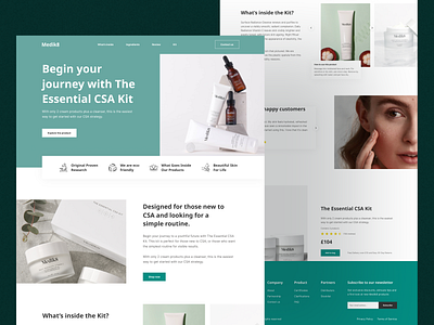 Skincare Product Landing Page 🌿 beauty branding design graphic design landing landing page natural cosmetics skincare typography ui web design website