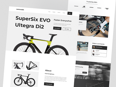 Bike Landing Page 🚴 bike branding design graphic design landing typography ui web design website