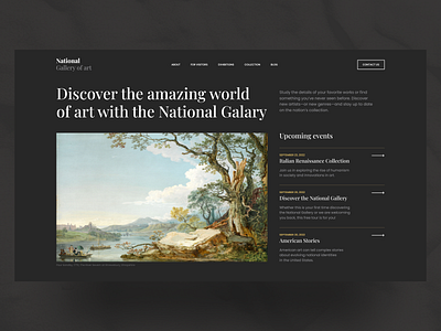 Art Gallery Website 🖼️ art branding design gallery graphic design landing typography ui web design website