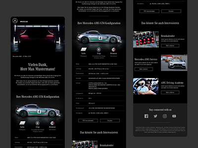 AMG - Experience Enhancements amg cars checkout confirmation email experience improvements mail performance ui user experience user interface ux webdesign