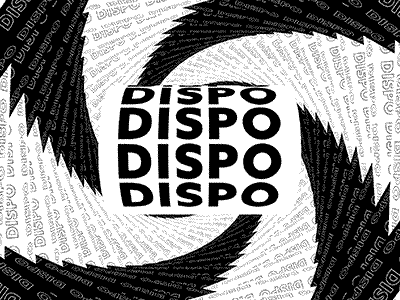 DISPO_04 2d 3d adobe after effects after animatedtype animation available black white c4d cinema 4d dispo effects freelance gif kinetictypography logo loop motion design smooth text