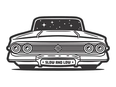 Lowrider Illustration adobe illustrator black car design graphic design illustration lowrider msg317 old school oldschool retro vector vintage white