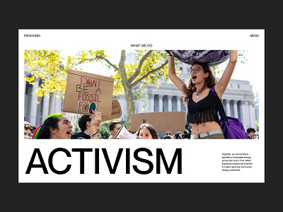 Patagonia Activism branding design graphic design layout minimal patagonia typography ui uxui web web design