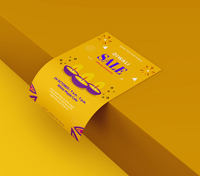 Diwali Sale Flyer Template Design best design creative design design flyer flyer design flyer template gradient graphic design illustration logo ui yellow