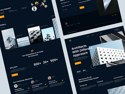 Architectural Studio Website 🏢 architecture branding design graphic design landing real estate typography ui web design website