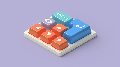 Click-Clack 3d graphic design illustrator render