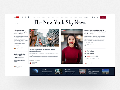 News Website 📰 article blog branding design graphic design landing news typography ui web design website