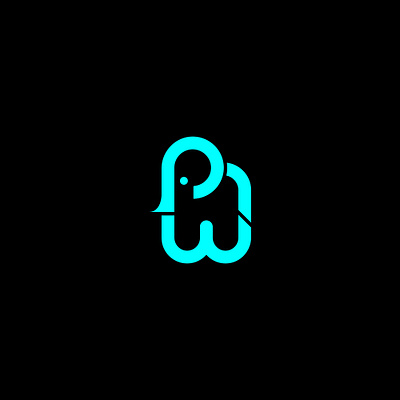 Letter P + W Elephant Logo abstract app logo best logo designer brand identity branding business logo company logo design elephant logo graphic design logo logo design logo designer modern logo nature p w logo popular dribbble shots ui ux w p logo