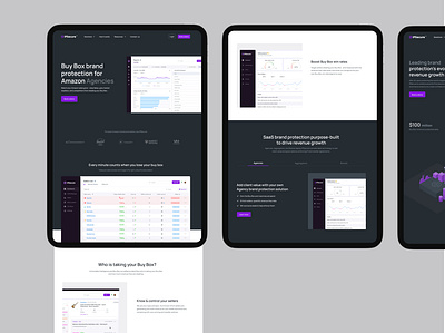 IPSecure - home page redesign agencies agreggators amazon brand buy buybox ecommerce finance homepage landingpage marketing platform product result revenue saas sales sas sellers value