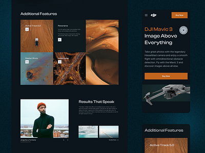 DJI Mavic Landing Page branding design dji mavic 3 graphic design landing typography ui web design website