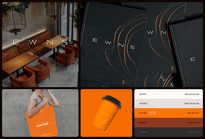 Identity for EWNS lounge bar and restaurant. branding fontdesign identity interiordesign logo loungebardesign naming positioning restaurantdesign