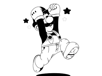 Inktober 20 - Bluff bluff design illustration inktober luigi mario nintendo