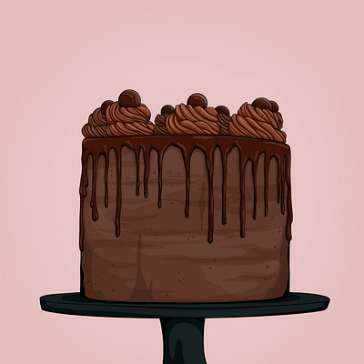 Chocolate cake food foodillustration illustration