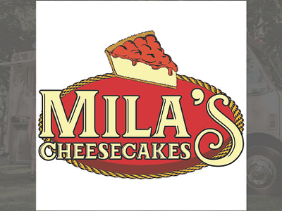 Mila's Cheesecakes branding design graphic design illustration logo typography vector