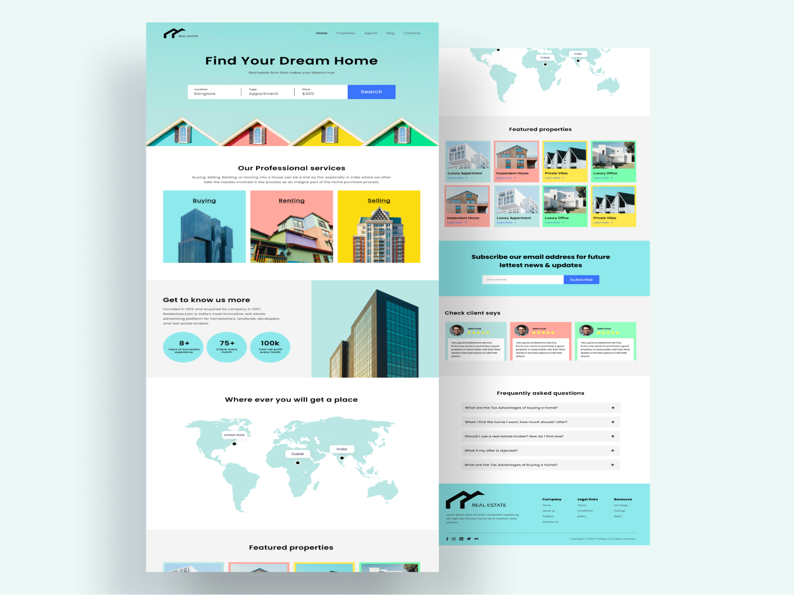 Selling House Website Templates Dynamic Website Designing by Third Eye Innovations on Dribbble