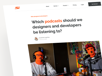 Podcast Platform 🎧 article blog branding design graphic design landing news typography ui web designm website