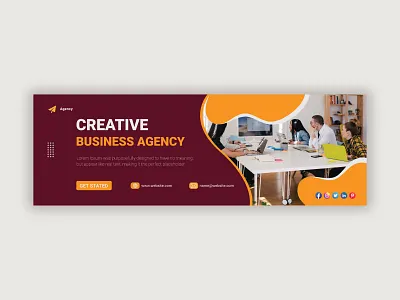 Business agency twitter header design and web banner template graphic design header template social media template template design web banner web banner design