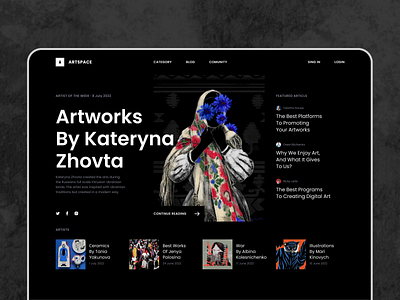 Art Platform 🎨 art branding design graphic design halo lab landing landing page modern art typography ui web design website