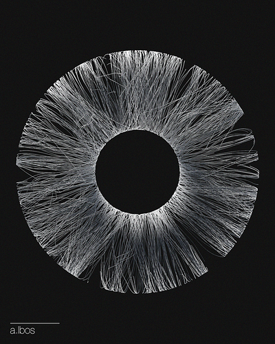 Iris 3d abstract design generative imagery render