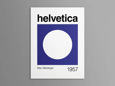 Helvetica modernist poster 2 blue design geometric graphic graphic design modern poster typography