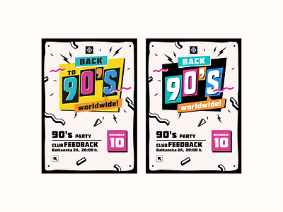 Back to 90's worldwide 90s back to 90s branding club cover design flyer graphic design icon icon set illustration logo music nostalgic party poster retro rewind theme vector