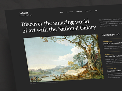 Art Gallery Website 🖼️ art branding design graphic design landing museum typography ui web design website
