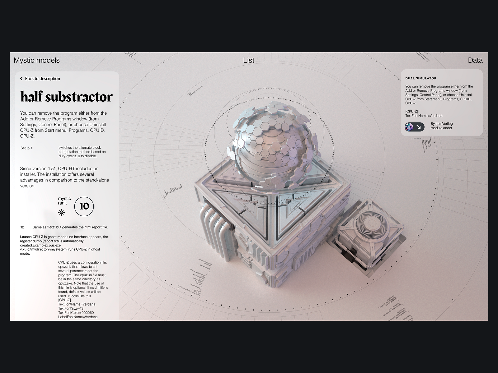 Model #4 - orbital center white version by Berezhnoy Eugene on Dribbble