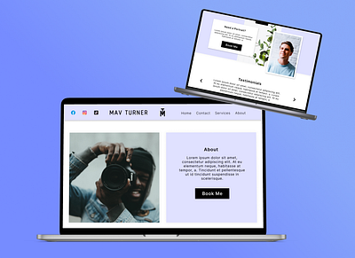 Photography Portfolio ui ux