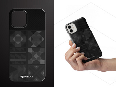 PITAKA Pattern Fusion Weaving Case branding case design color design geometry pattern graphic design illustration iphone branding logo minimal mockups pattern pitaka playoffs shapes