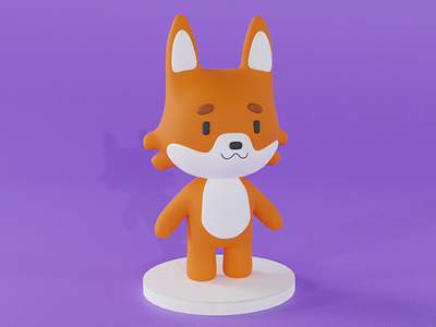 Cutie Fox 3d animation branding design graphic design illustration ui