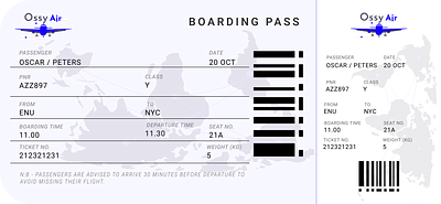 Boarding Pass 3d animation app branding design graphic design illustration logo motion graphics typography ui ux vector