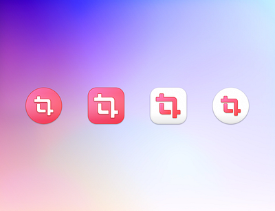 New logo for Pika.style branding gradient icon logo pink red