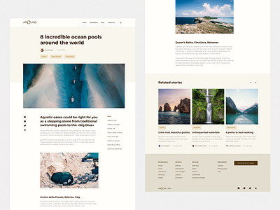 Travel News 🗞️ blog branding design graphic design landing news travel typography ui web design website