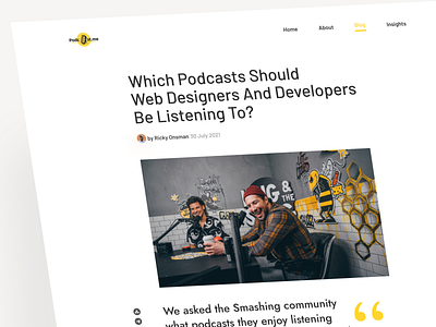 Podcast Platform 🎧 article blog design graphic design landing news podcast typography ui web design website