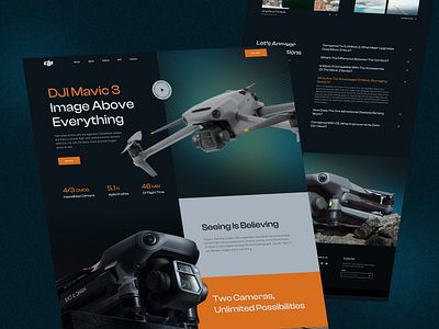 DJI Mavic Landing Page branding design dji mavic 3 graphic design landing typography ui web design website