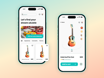 Ukulele Shop daily ui e commerce ukulele
