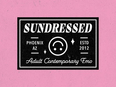 Sundressed Adult Contemporary Emo Patch art badge band design lockup msuic patch patch design pop punk punk type typography