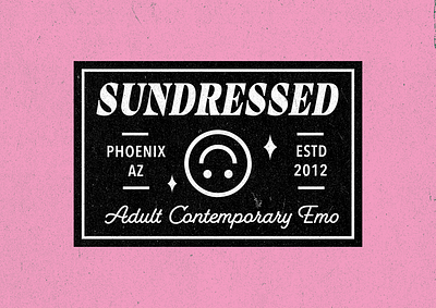 Sundressed Adult Contemporary Emo Patch art badge band design lockup msuic patch patch design pop punk punk type typography