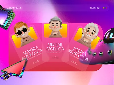 The cover of our team banner design gradient graphic design money moruga pink poster profile ufo