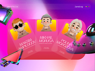 The cover of our team banner design gradient graphic design money moruga pink poster profile ufo