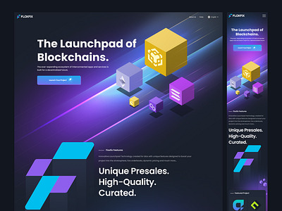 Floxfix - Blockchain Launchpad animation blockchain blockchain design blockchain launchpad branding design design blockchain design launchpad designer graphic illustration launchpad logo motion graphics nft ui vector