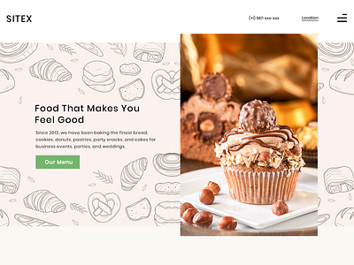 Bakery Site baker bakery bakery website cake site getsitex graphitivity hero inspiration