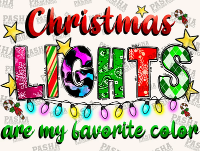 Christmas Lights Are My Favorite Color Png 3d animation app branding design graphic design illustration logo ui vector