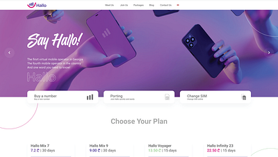 Hallo WEBSITE design figma ui ux website xd