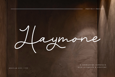 Haymone - A Signature Typeface font freefont handwritten script signature