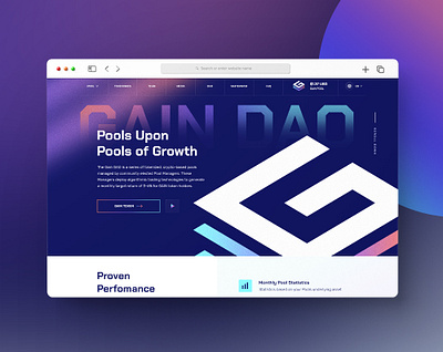 Gain Dao Landing page crypto crypto currency crypto trading dashbaord design gain dao graphic design illustration landing page logo trading ui web design web desin web ui webdesign website